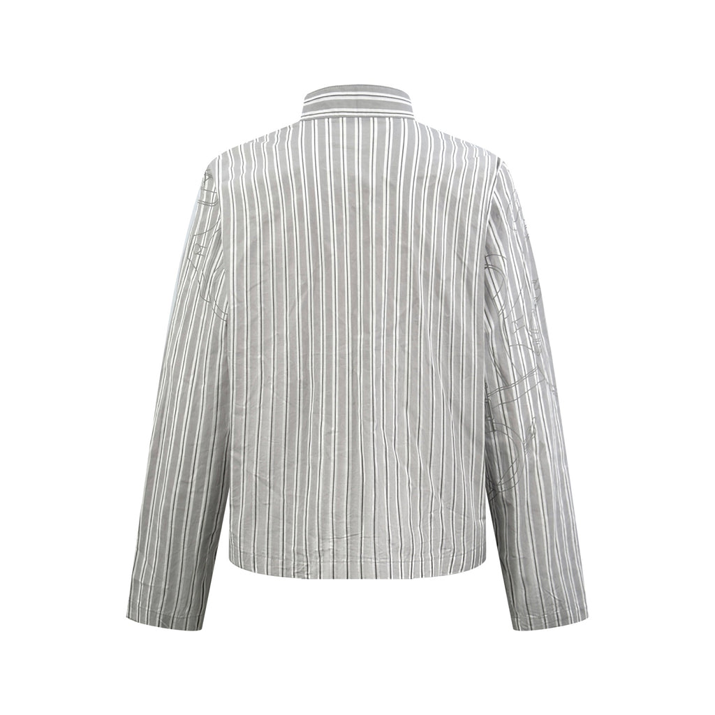 2026 new model H logo printed striped coat (BB4009-C00)