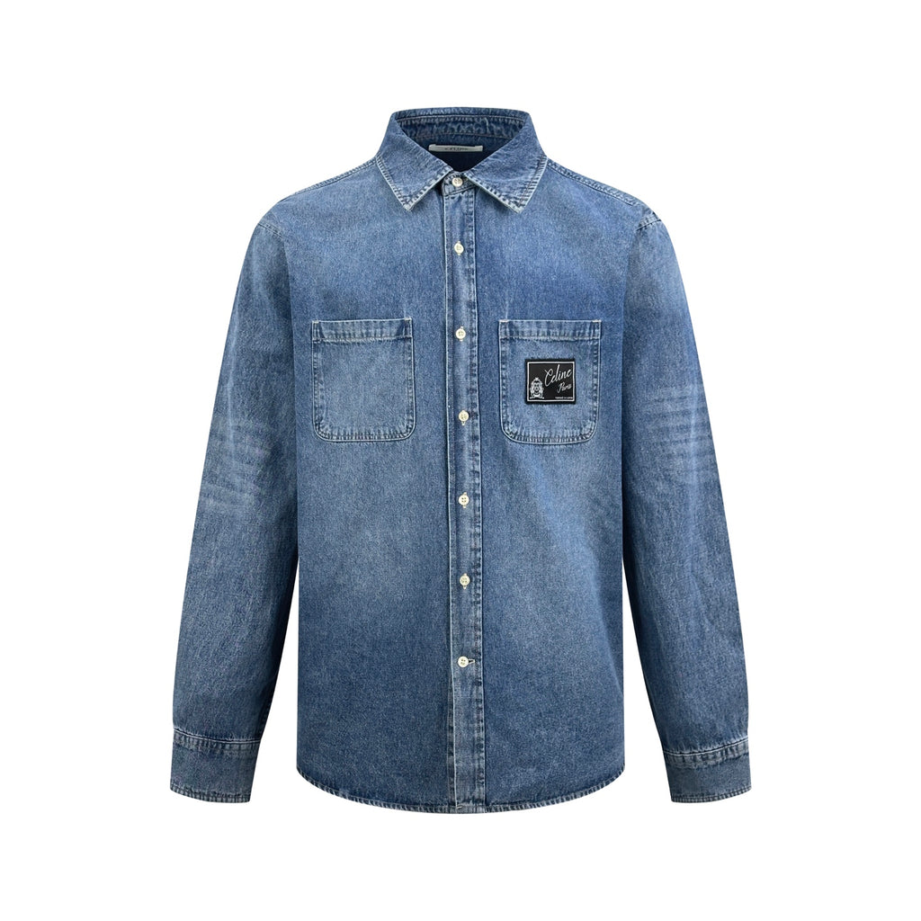 2026 new model Ce label-attached denim shirt (BB4019-B35)