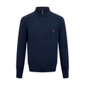 2026 New RL Decorative Knot Zip Knit Sweater (25274-B30)