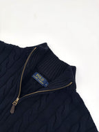 2026 New RL Decorative Knot Zip Knit Sweater (25274-B30)