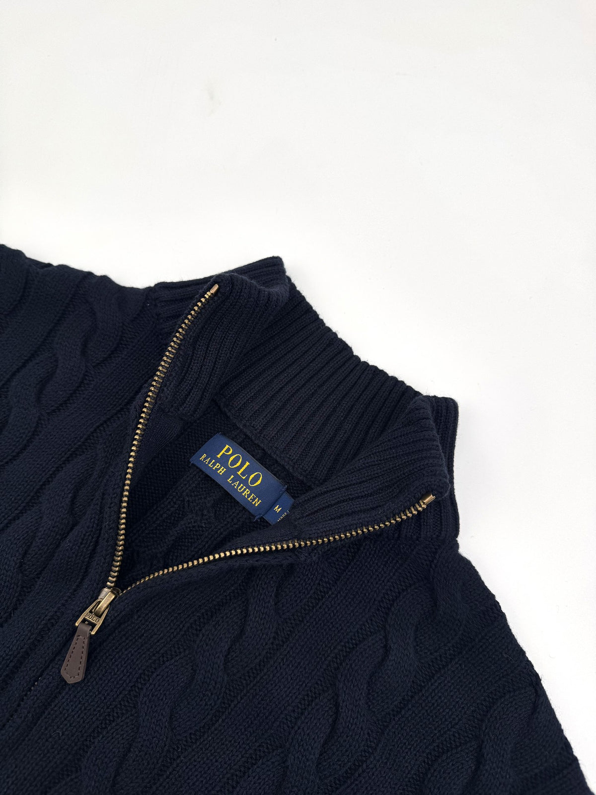 2026 New RL Decorative Knot Zip Knit Sweater (25274-B30)