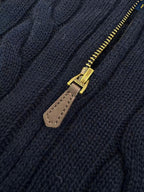 2026 New RL Decorative Knot Zip Knit Sweater (25274-B30)