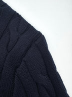 2026 New RL Decorative Knot Zip Knit Sweater (25274-B30)