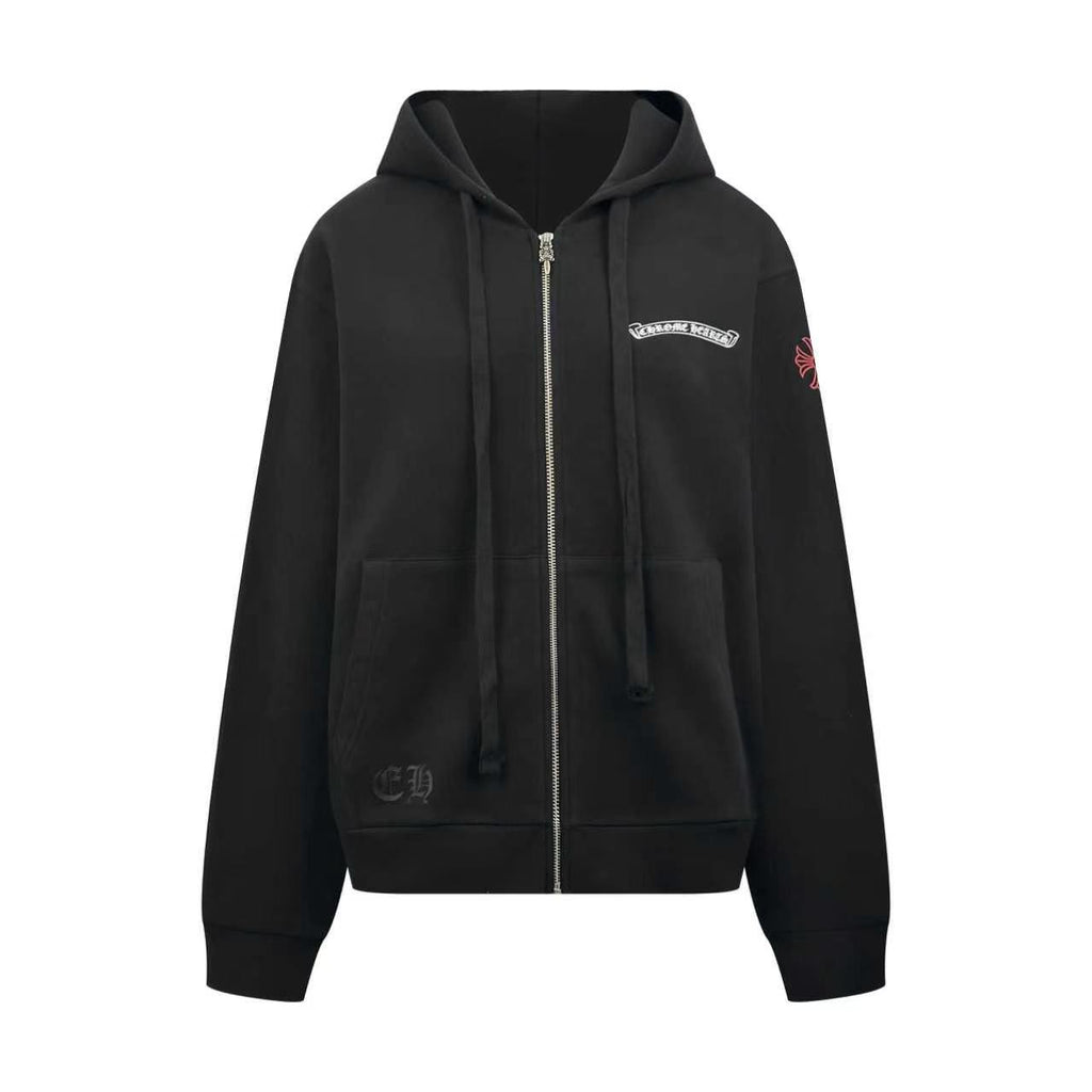 2026 Women's CH Letter Print Zip-Up Coat (DD187)