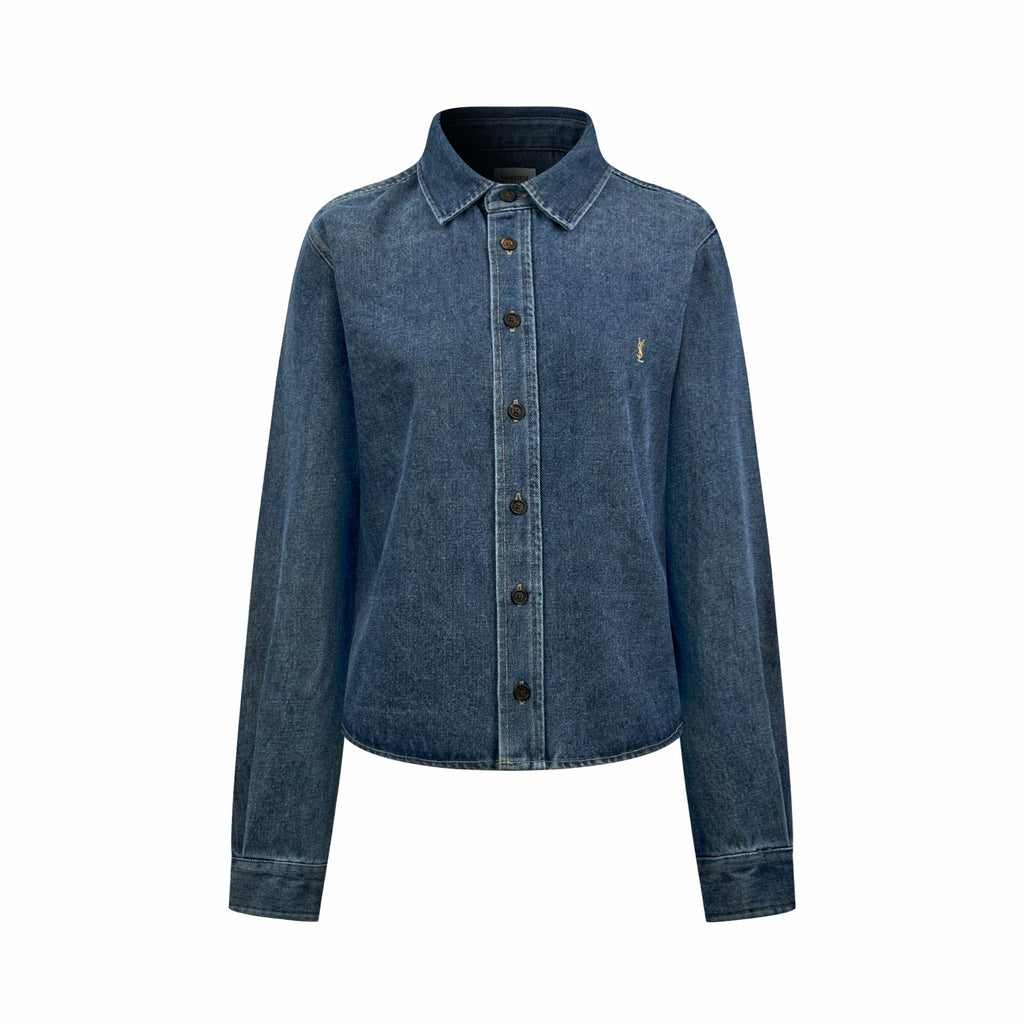 2026 Women's Saint L Embroidered Denim Shirt (EE444)