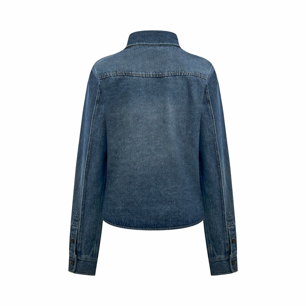2026 Women's Saint L Embroidered Denim Shirt (EE444)