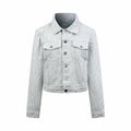 2026 Women's CD Full-Print Lettered Denim Jacket (DD167)