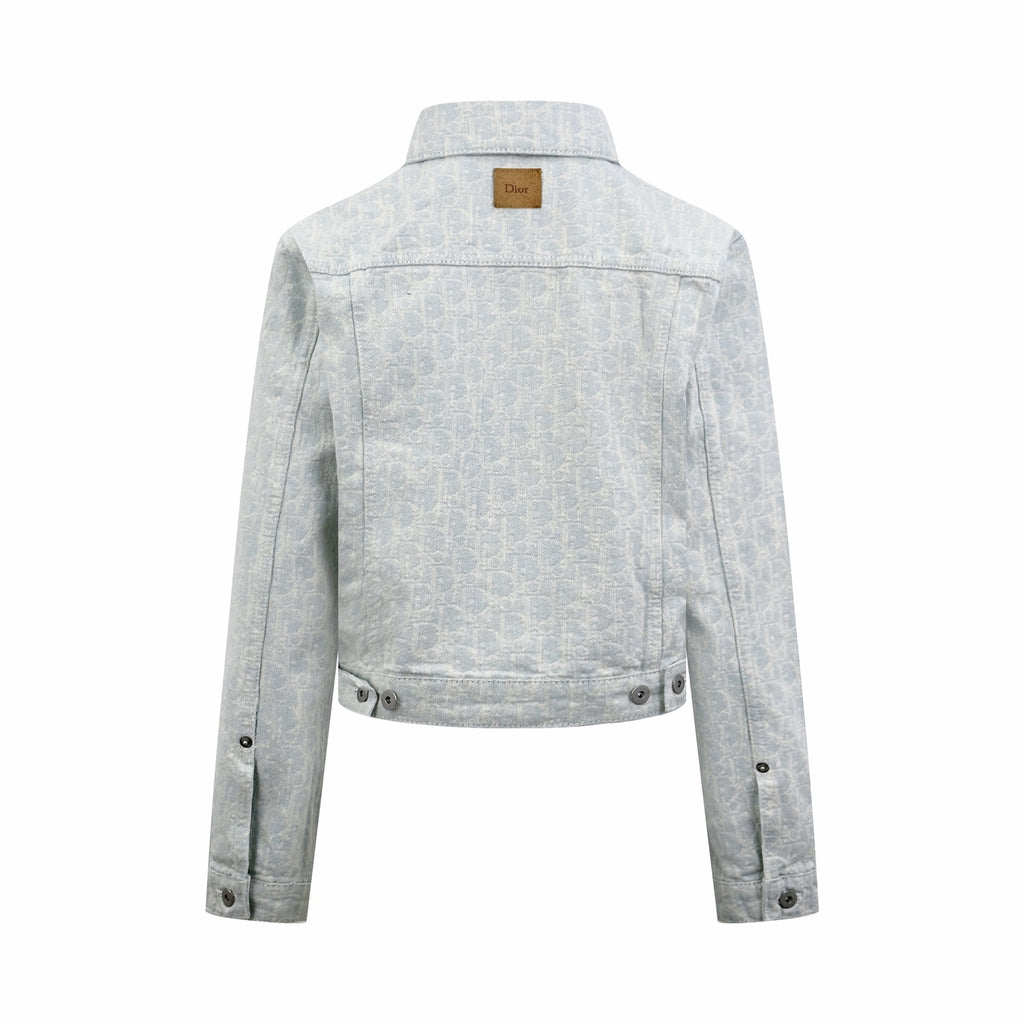 2026 Women's CD Full-Print Lettered Denim Jacket (DD167)