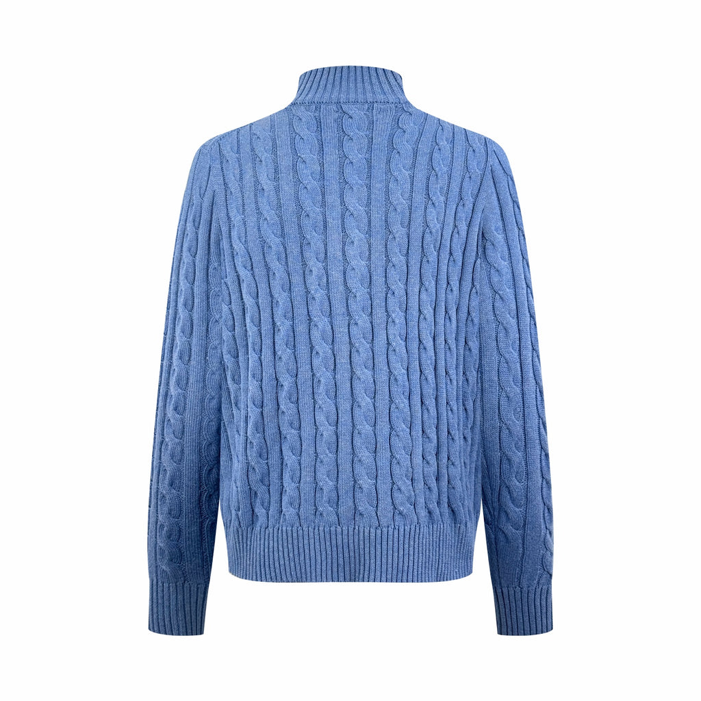 2026 New RL Decorative Knot Zip Knit Sweater (CC919-B30)