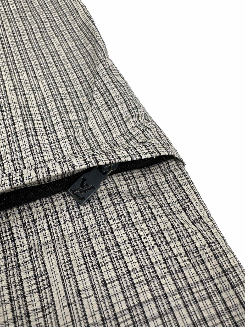 2026 new model LY logo check-pattern lined zipper pants (AA659-B85)