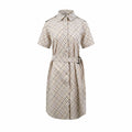 2026 Women's BBR Embroidered Checkered Shirt-style Dress (DD180)