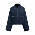 2026 Women's Triangle Brand Denim Washed Jacket (DD199)