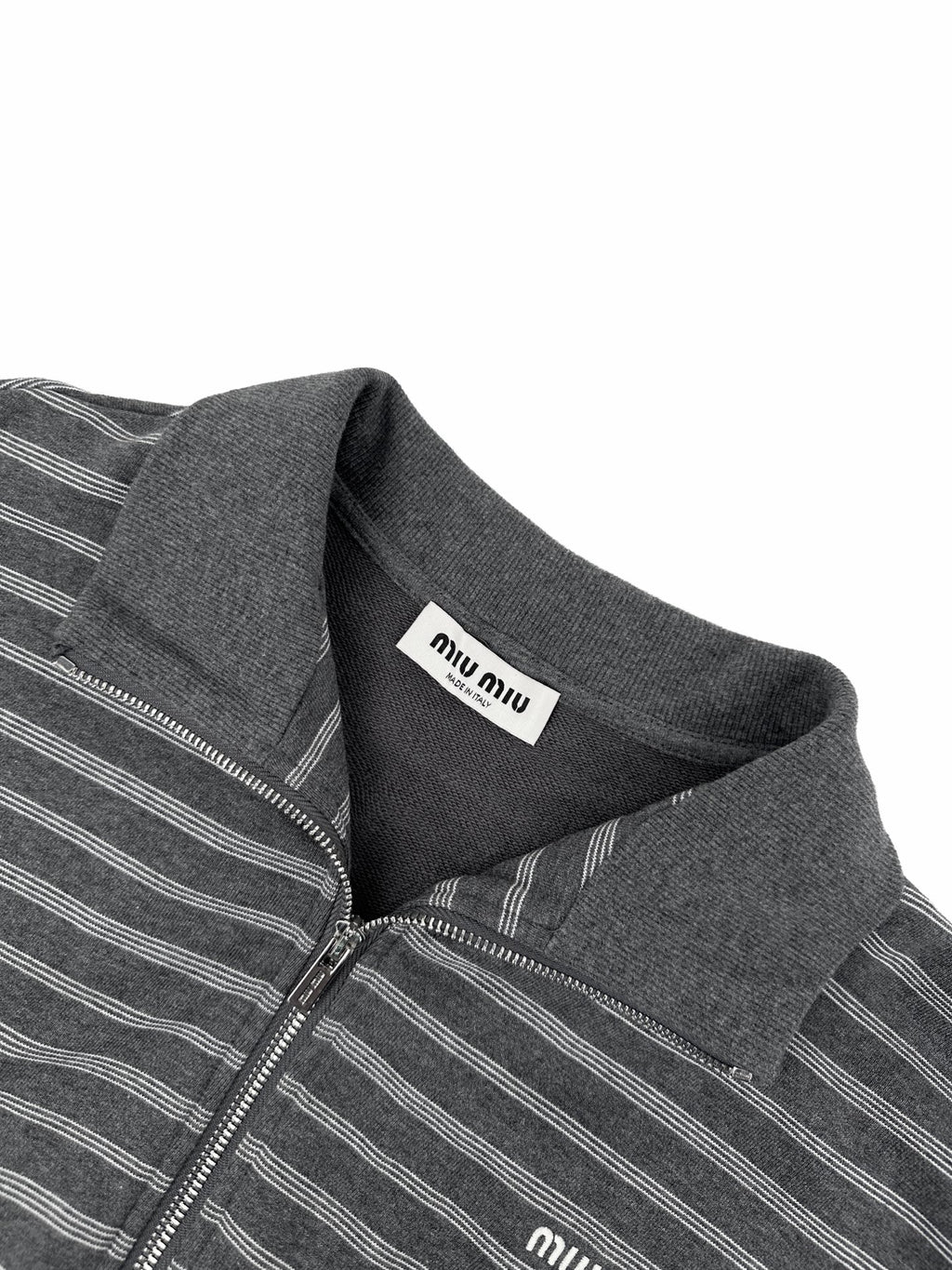 2026 Women's MM Logo Striped Zip-Up Coat (FF820)