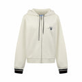 2026 Women's Triangle Brand Printed Hooded Zip-Up Coat (FF772)