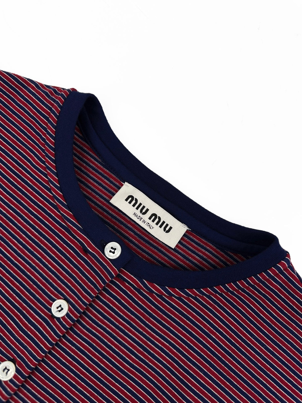2026 New Model MM Logo Striped Henry Collar Long Sleeve (CC7017-A75)