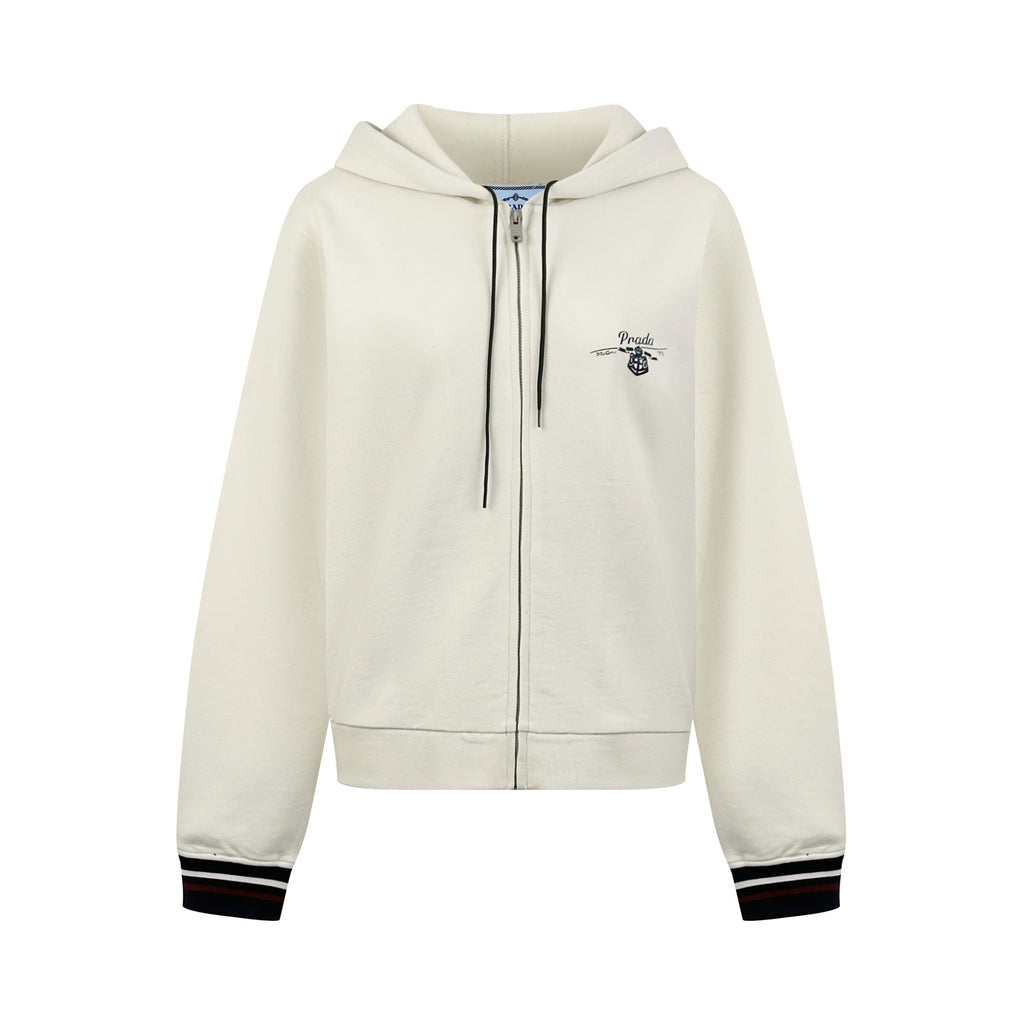 2026 New Model Triangle Brand Printed Hooded Zip-Up Coat (CC7002-B60)