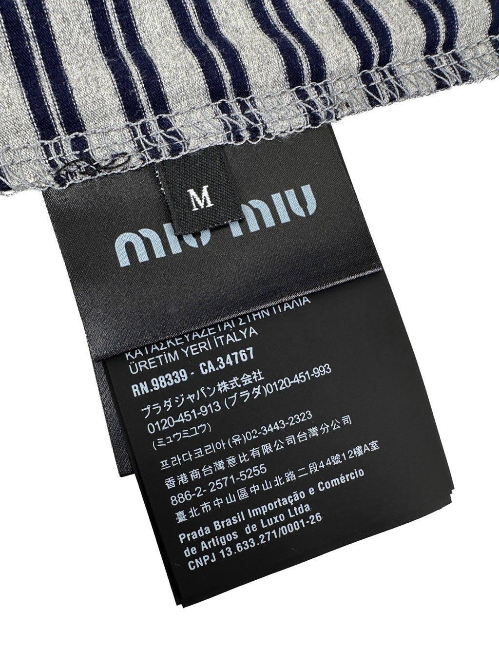 2026 New Model MM Logo Striped Long-Sleeved Shirt (CC7044-A70)