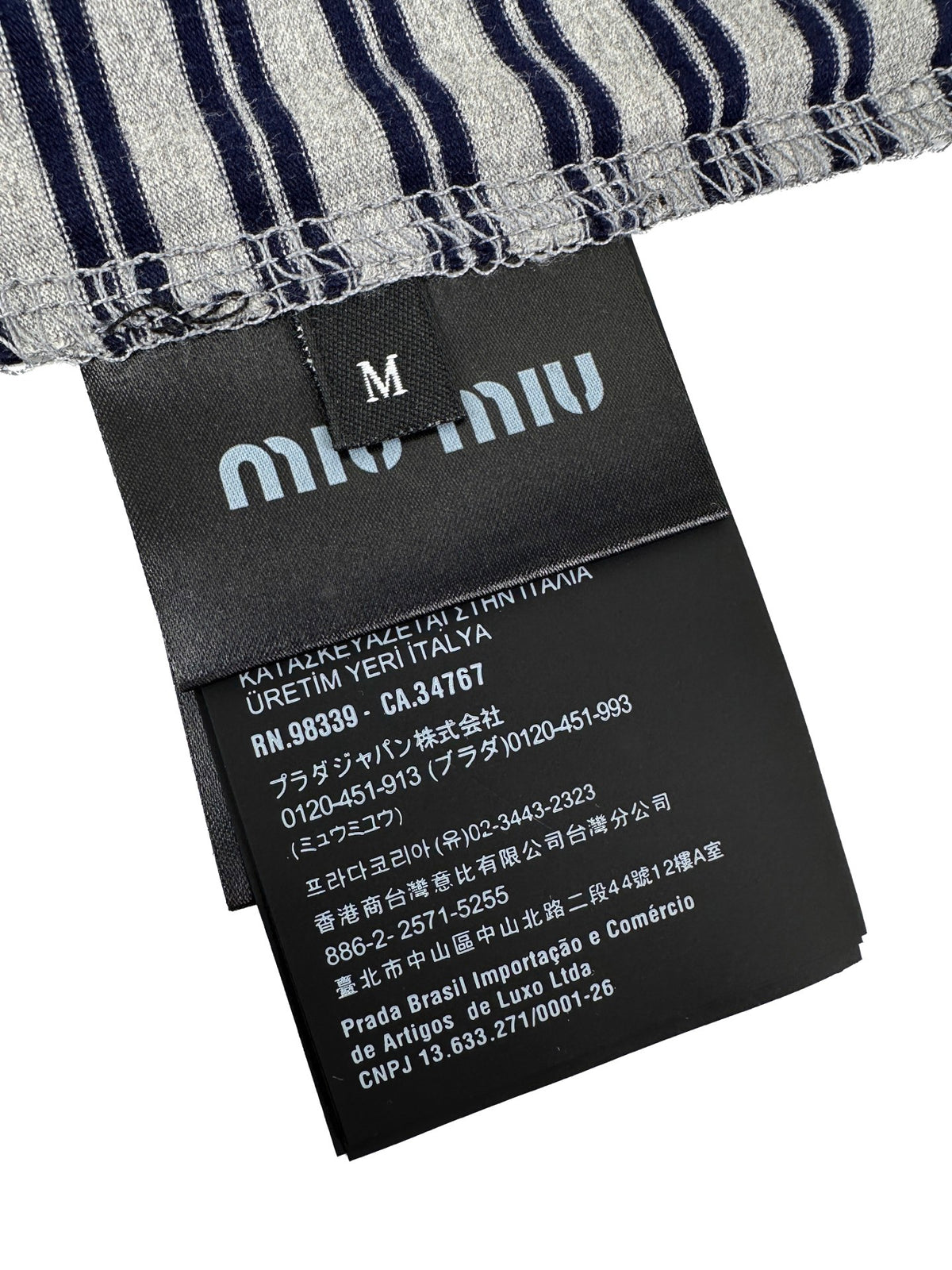 2026 New Model MM Logo Striped Long-Sleeved Shirt (CC7044-A70)