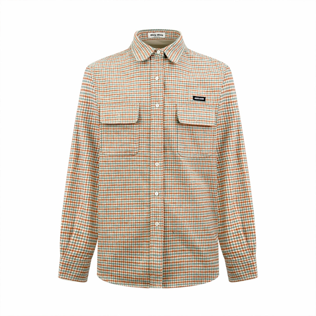 2026 Women's MM Logo Check Shirt Jacket (FF842)