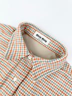 2026 Women's MM Logo Check Shirt Jacket (FF842)