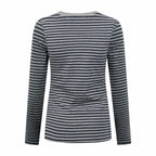 2026 Women's MM Logo Striped Long-Sleeved (FF844)