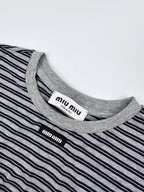 2026 Women's MM Logo Striped Long-Sleeved (FF844)