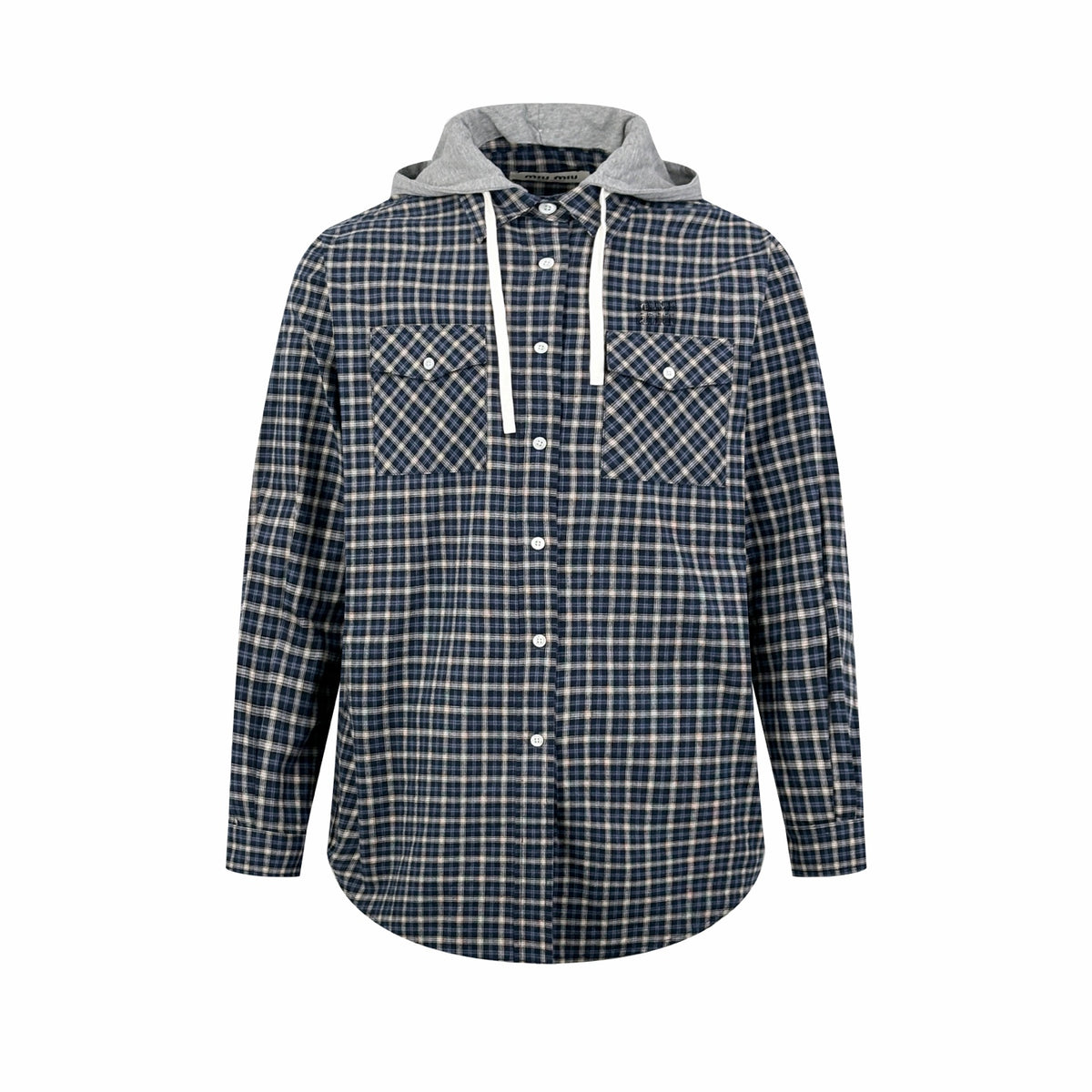2026 Women's MM Check Pattern Hooded Coat (EE453)
