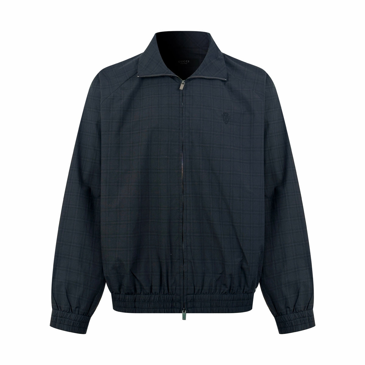 2026 Women's GU Badge Embroidered Checkered Coat (EE452)