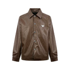 2026 New Model Triangle Brand Single Button Leather Jacket (CC7043-C05)
