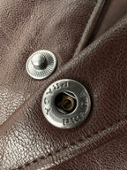 2026 New Model Triangle Brand Single Button Leather Jacket (CC7043-C05)