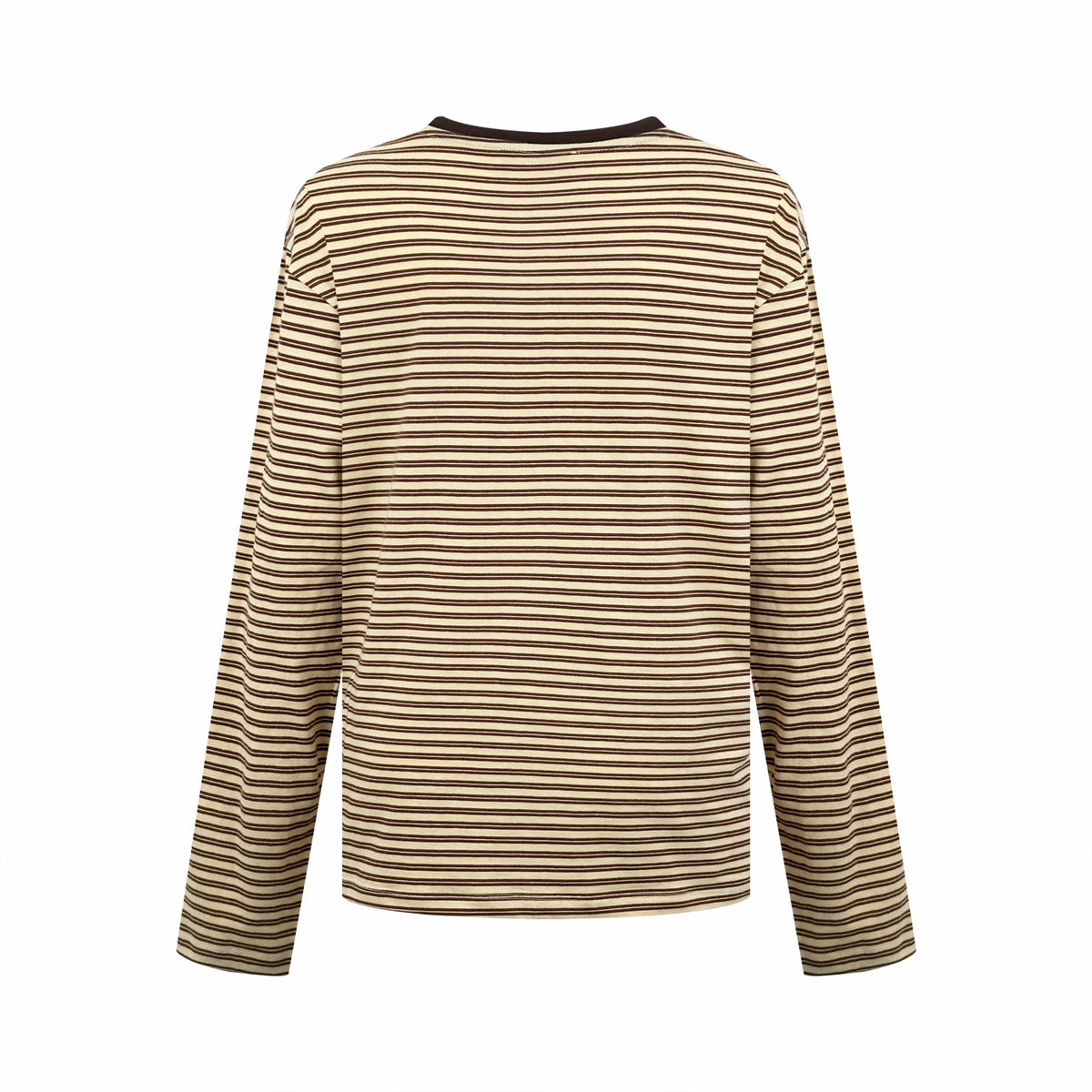 2026 Women's MM Logo Striped Henry Collar Long Sleeve (FF845)