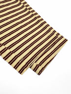 2026 Women's MM Logo Striped Henry Collar Long Sleeve (FF845)