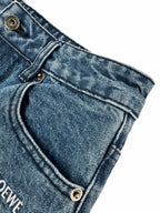 2026 Women's Way Denim Pants with Embroidered Logo (EE455)