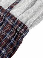 2026 Women's MM Logo Checkered Long-Sleeved Dress (FF848)