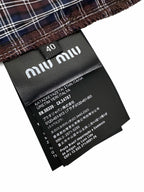 2026 Women's MM Logo Checkered Long-Sleeved Dress (FF848)
