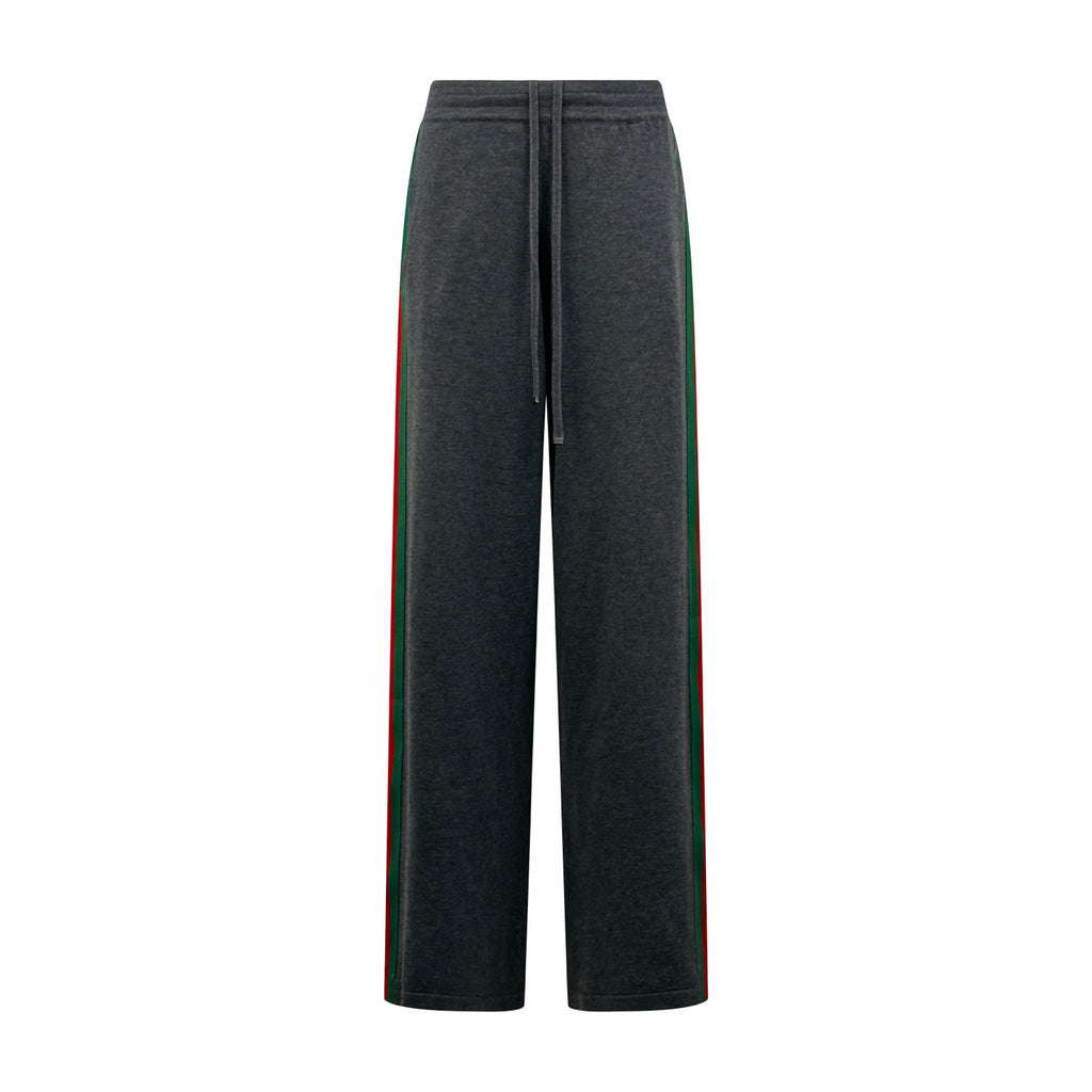 2026 Women's GU Color-Matched Striped Wool Pants (DD205)