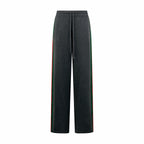 2026 Women's GU Color-Matched Striped Wool Pants (DD205)