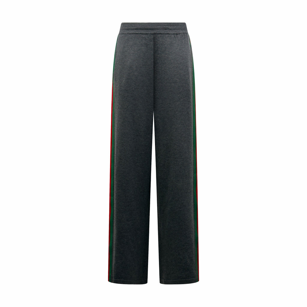 2026 Women's GU Color-Matched Striped Wool Pants (DD205)