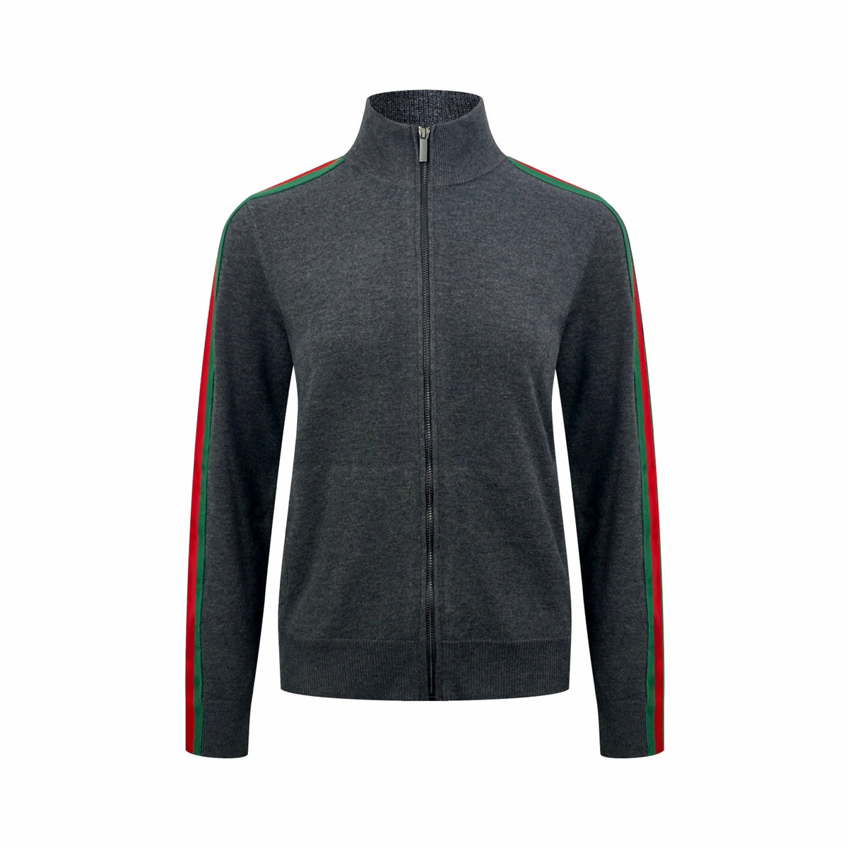 2026 Women's GU Color-Matched Striped Wool Coat (DD204)