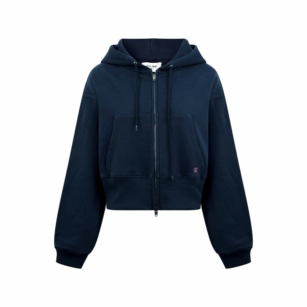 2026 Women's Ce Embroidered Zippered Hooded Coat (FF818)