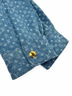 2026 Women's LY Label Full Print Denim Short Shirt (EE454)