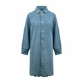 2026 Women's LY Label Full Print Denim Dress (EE451)