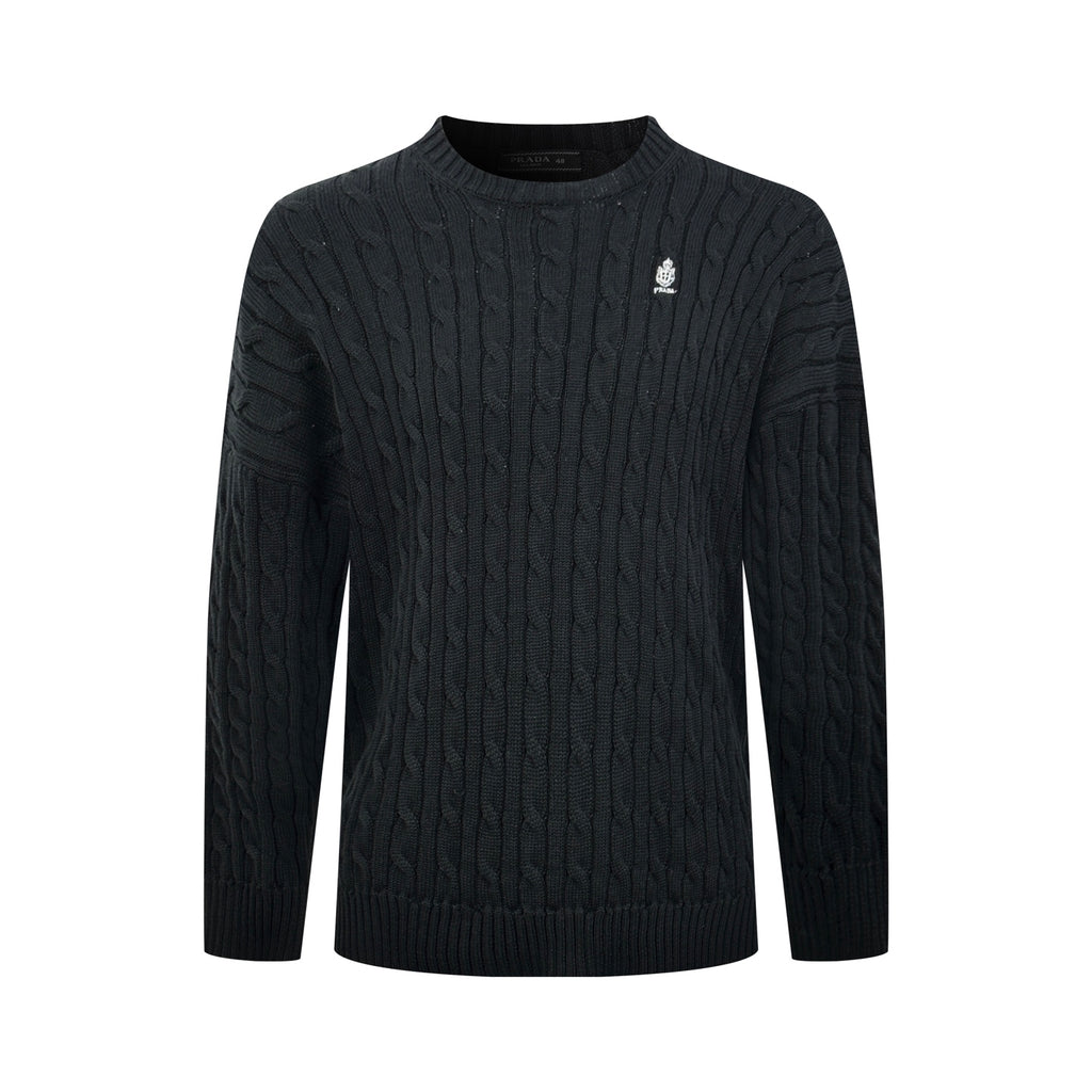 2026 New Model Triangle Brand Embroidered Twisted Knit Sweater (CC7032-B20)