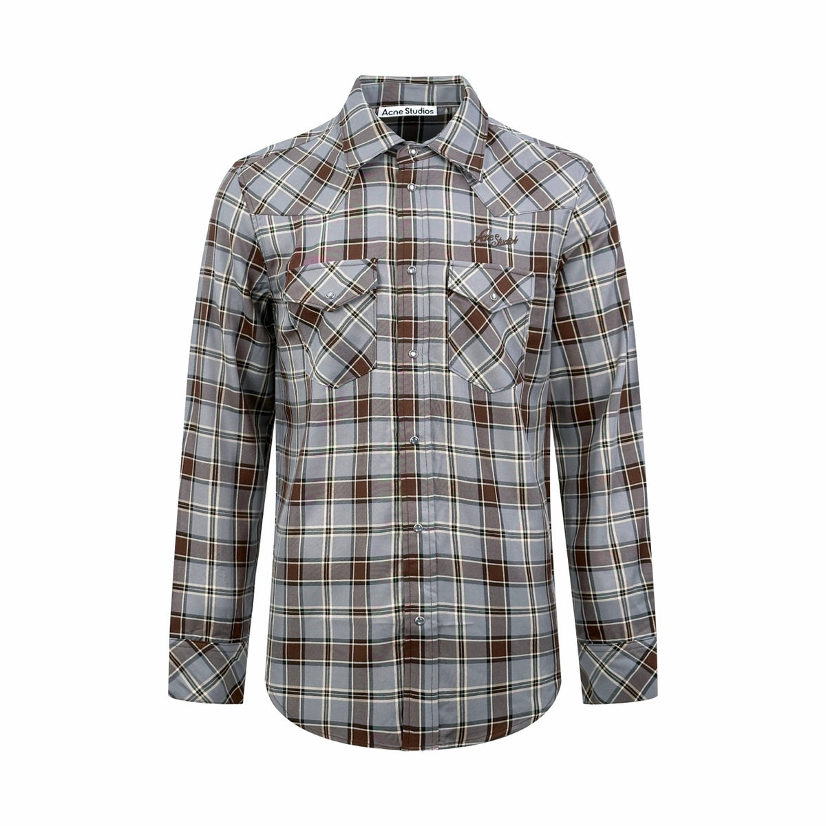 2026 Women's MM Logo Check Shirt Jacket (FF842)