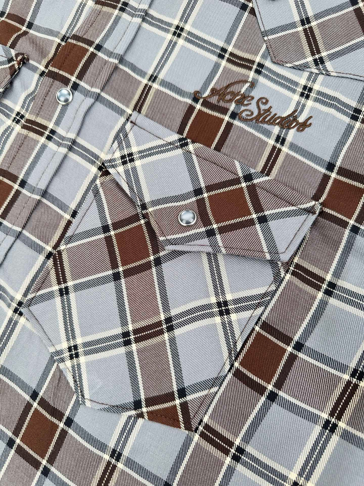 2026 Women's MM Logo Check Shirt Jacket (FF842)