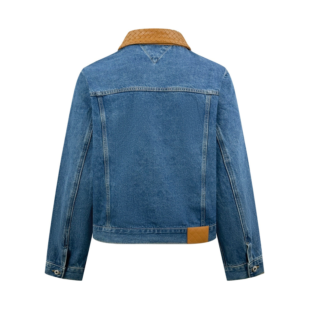 2026 new BV woven leather denim jacket (BB4040-C80)