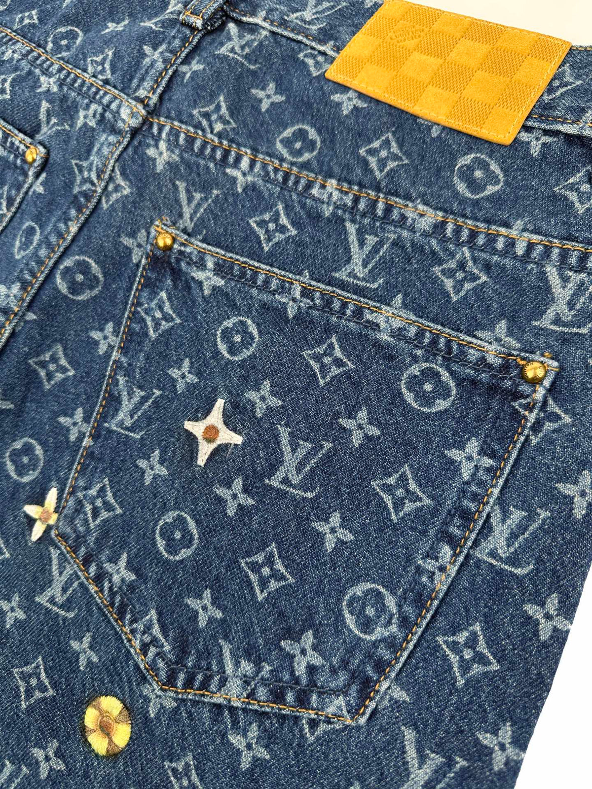 2026 New Model LY Full Embroidery Printed Denim Pants (BB909-C80)