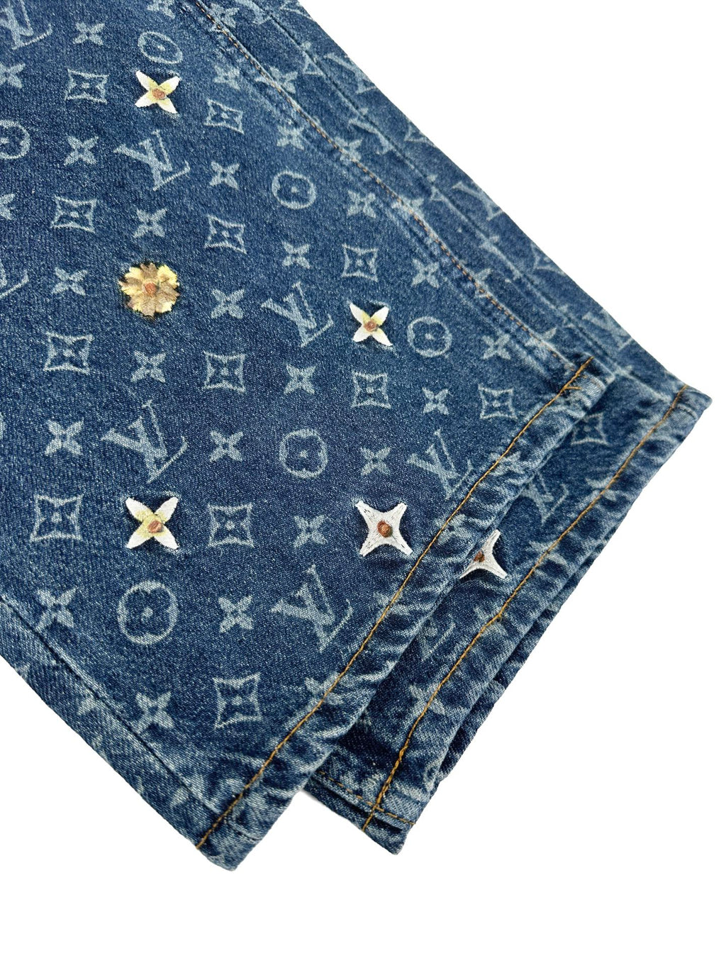 2026 New Model LY Full Embroidery Printed Denim Pants (BB909-C80)