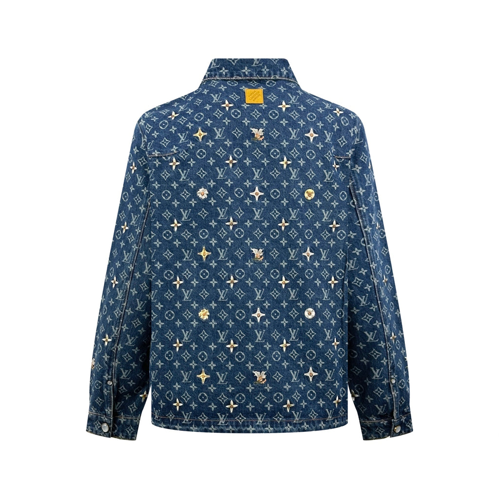 2026 New Model LY Full-Printed Logo Embroidered Denim Jacket (BB4001-D30)