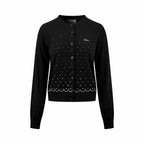 2026 Women's CD Embroidered Crystal Cardigan Sweater (DD198)